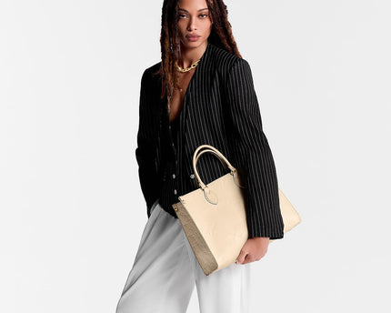 Cabas OnTheGo MM - LV - Blanc Crème