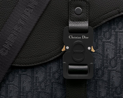 Sac Messenger à rabat Saddle Medium Dior - Noir