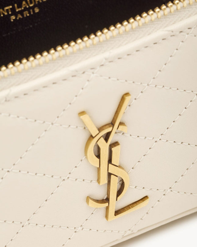 GABY VANITY BAG EN CUIR D’AGNEAU  - YSL - BLANC