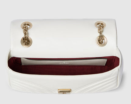 Sac à épaule GG Marmont petit format - Blanc