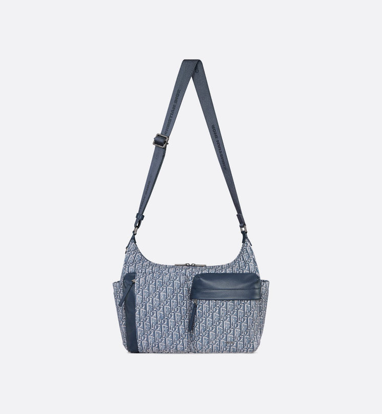 Sac Hobo Rider Soft Medium Dior - Bleu