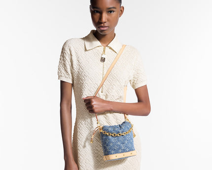 Sac Nano Noé - LV - Bleu jeans