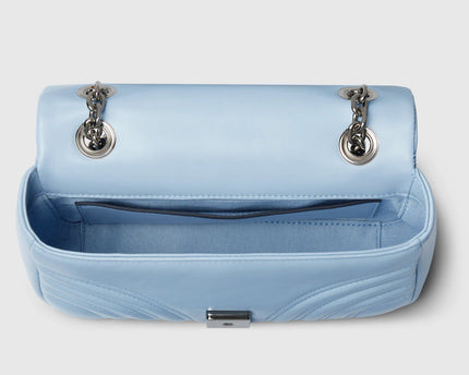 Sac à épaule GG Marmont petit format - Bleu ciel