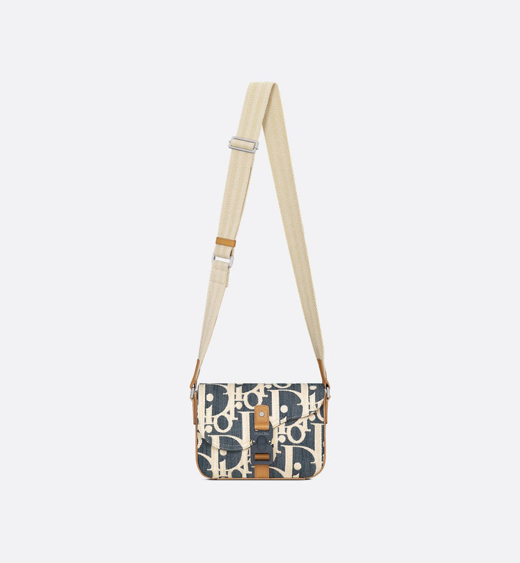 Sac Messenger Saddle Dior - Bleu Blanc
