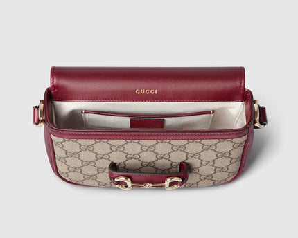 Sac à épaule Gucci Horsebit 1955 petit format - Rouge