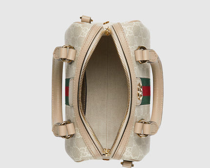 Sac Boston GG Ophidia petit format - Blanc