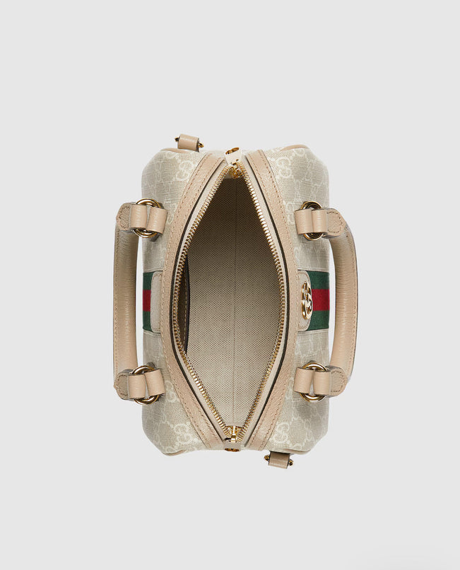 Sac Boston GG Ophidia petit format - Blanc