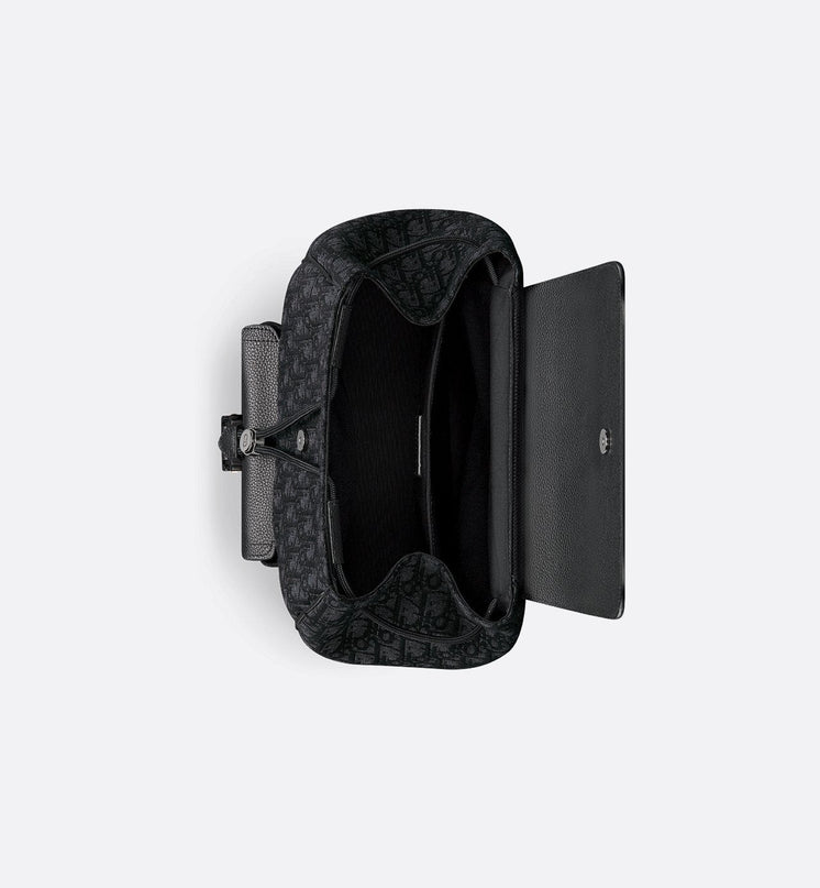 Sac à dos à rabat Saddle - Dior - Noir