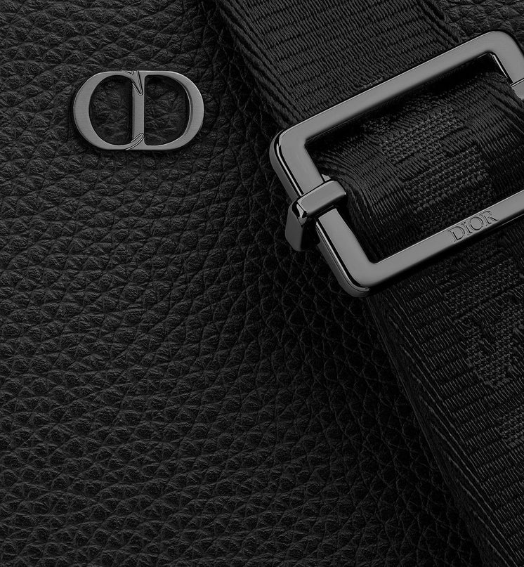 Pochette zippée à bandoulière Dior Icon - Noir