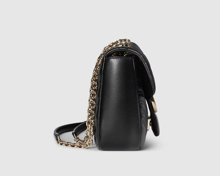 Sac à épaule grand format à motif GG Marmont - Noir