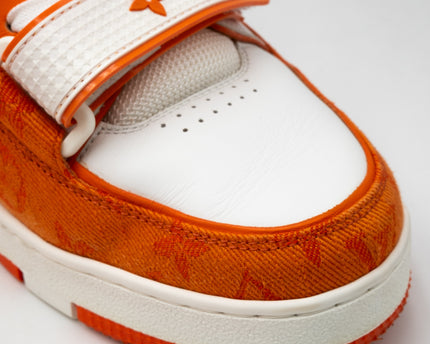 Sneaker LV Trainer Velcro Monogram Denim Orange