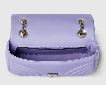 Sac à épaule GG Marmont petit format - Violet