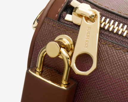 Sac bowling Check - BURBERRY - Marron