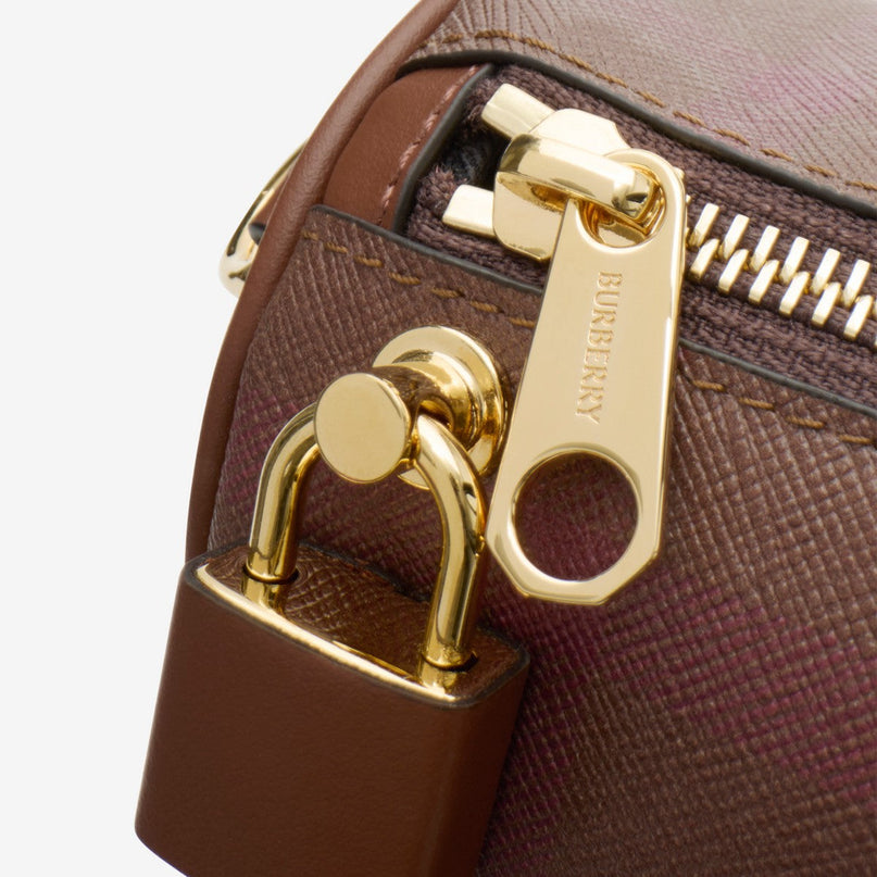 Sac bowling Check - BURBERRY - Marron