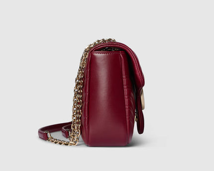 Sac à épaule grand format à motif GG Marmont - Rouge