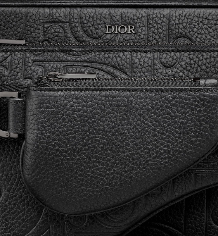 Triple Pouch Saddle Dior - Noir
