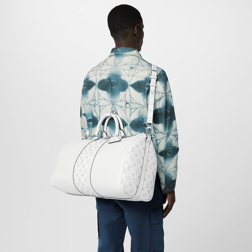 Sac Keepall Bandoulière 50 - LV - Blanc