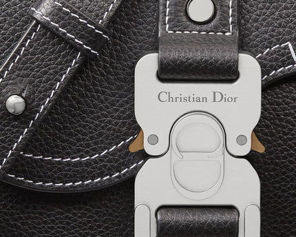 Mini sac Messenger Dior à rabat Saddle - Noir