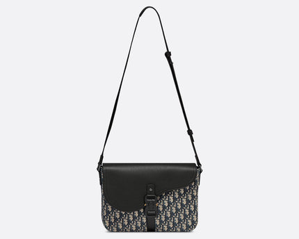 Sac Messenger à rabat Saddle Medium Dior - Beige Noir