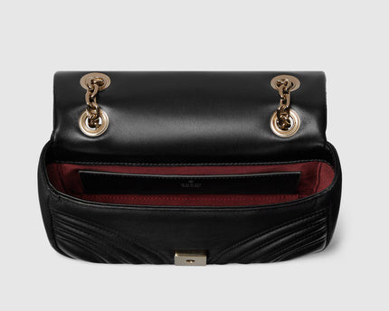 Sac à épaule GG Marmont petit format - Noir