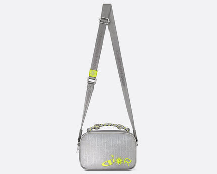 Mini sac zippé DIOR AND LEWIS HAMILTON - Gris