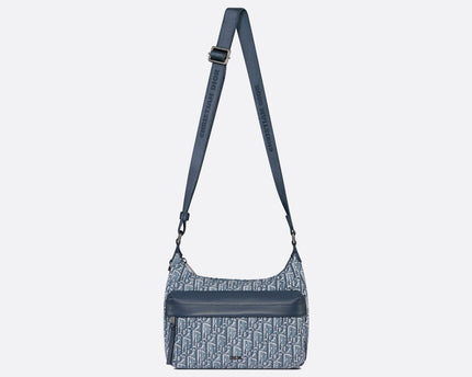 Sac Hobo Rider Soft Small Dior - Bleu