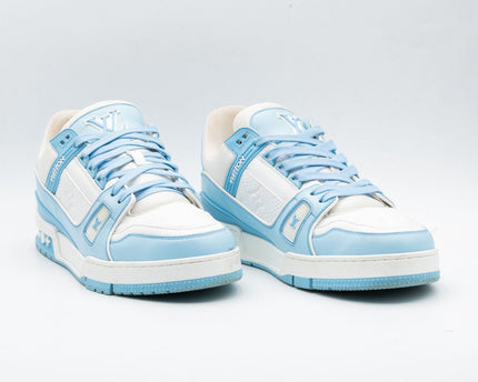 Sneaker LV Trainer Low White Sky Blue