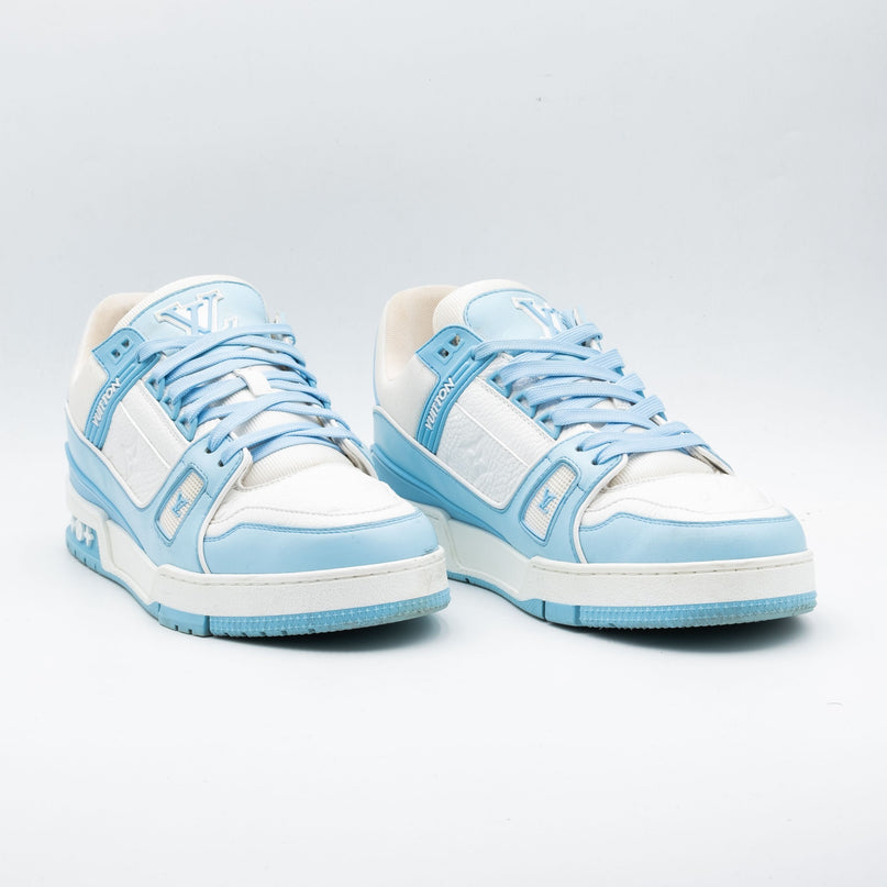 Sneaker LV Trainer Low White Sky Blue
