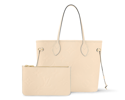Sac Neverfull MM- LV - Blanc cassé
