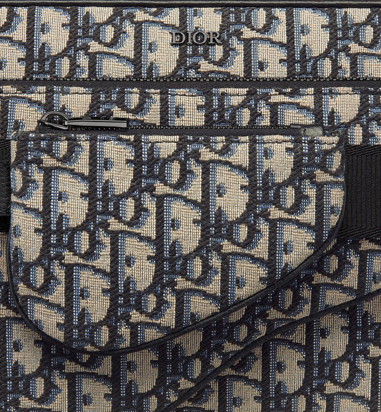 Triple Pouch Saddle Dior Noir et Beige