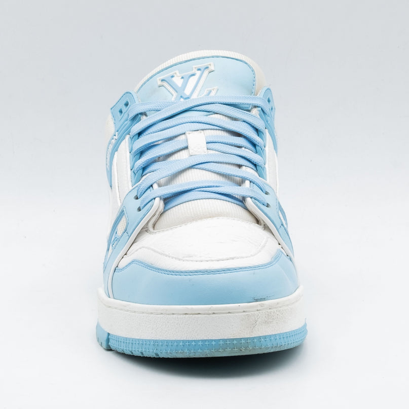 Sneaker LV Trainer Low White Sky Blue
