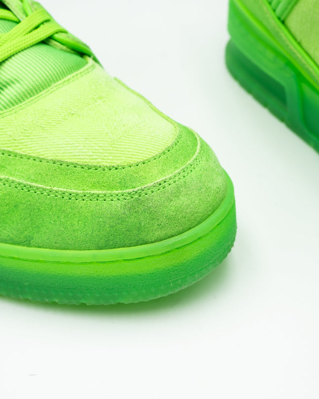 Sneaker LV Trainer Fluroescent Green